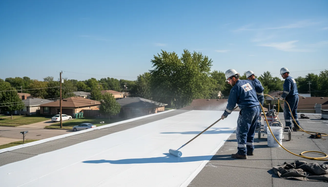 Commercial roof coating in Bailey, NC near me